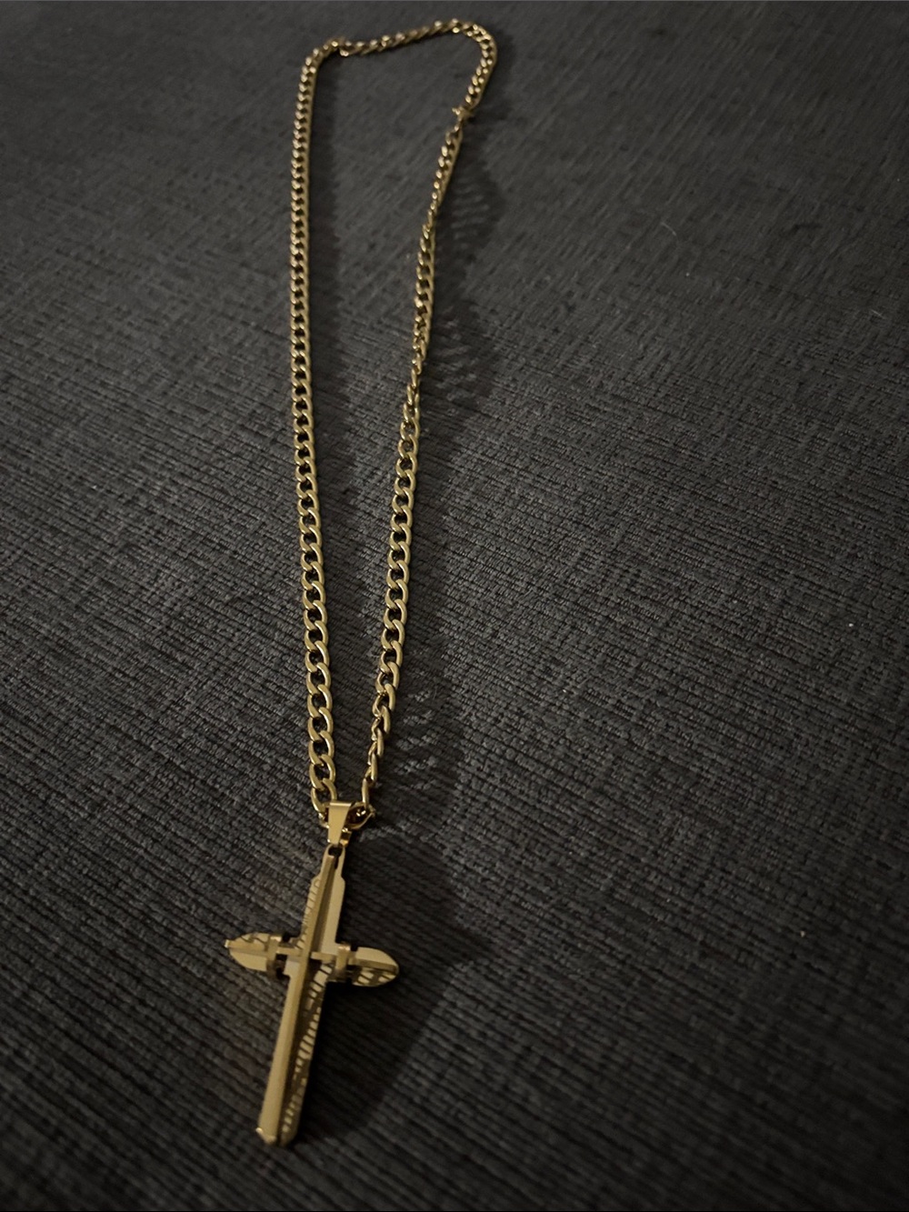 Gold Cross Pendant Necklace - Women's Jewelry